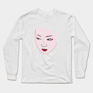 Geisha Face Long Sleeve T-Shirt